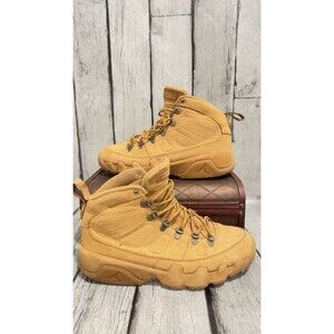 Nike Air Jordan Retro 9 NRG Boot Mens 9 Shoes Wheat Flax Baroque Brown Sneakers